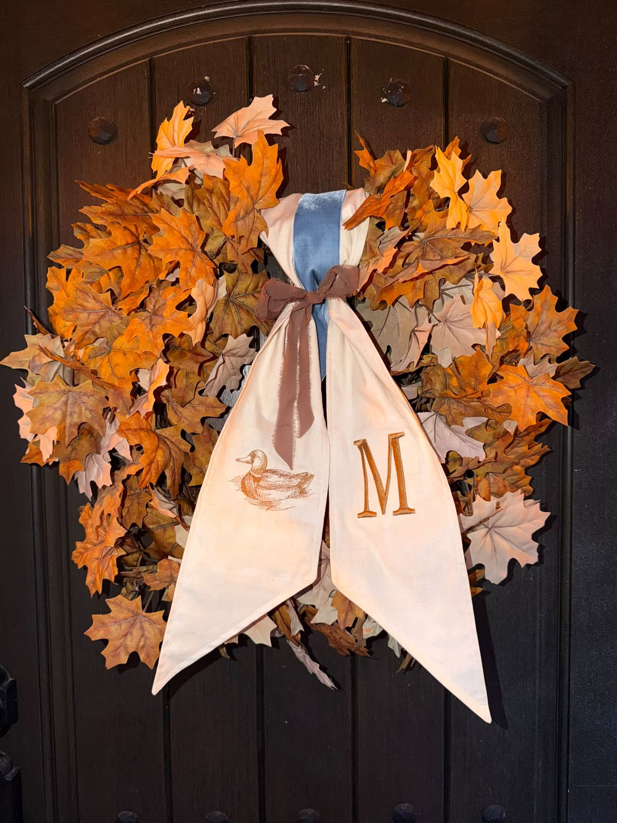 Personalized Fall Wreath Sash